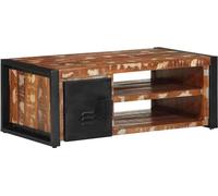 vidaXL Table basse multicolore 90x50x36 cm Vieux bois massif