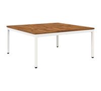 vidaXL Table Basse Naturel et Blanc 100 x 100,5 x 45 cm
