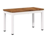vidaXL Table Basse Naturel et Blanc 60,5 x 30 x 36 cm