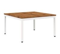vidaXL Table Basse Naturel et Blanc 80 x 80,5 x 45 cm