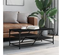 Vidaxl Table Basse Noir 100x49x40 Cm Bois D'ingénierie Marron