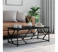 Vidaxl Table Basse Noir 100x50x40 Cm Bois D'ingénierie Marron