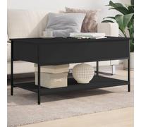 Vidaxl Table Basse Noir 100x50x50 Cm Bois D'ingénierie Et Métal Multicolore