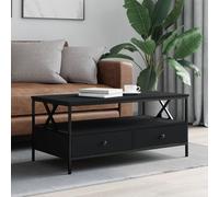 Vidaxl Table Basse Noir 100x51x45 Cm Bois D'ingénierie Marron