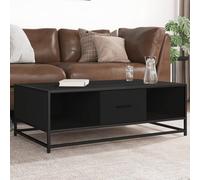 Vidaxl Table Basse Noir 100x57x35 Cm Bois D'ingénierie Et Métal Multicolore