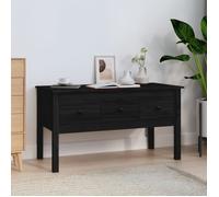 Table Basse Blanc 102x49x55 cm Bois Massif de Pin Table d'Appoint Salon vidaXL