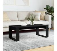 vidaXL Table basse noir 102x50x35 cm bois d'ingénierie 823359
