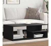 vidaXL Table basse noir 102x55x35 cm bois d'ingénierie
