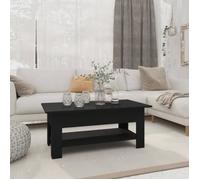 vidaXL Table basse Noir 102x55x42 cm Aggloméré