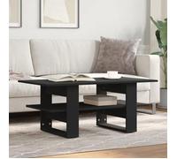 vidaXL Table basse noir 102x55x42 cm bois d'ingénierie, table latérale, table de salon, table d'accent, bout de canapé, 823262 Noir G