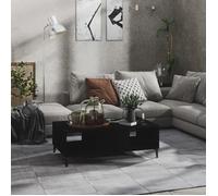 vidaXL Table basse Noir 103,5x60x35 cm Aggloméré