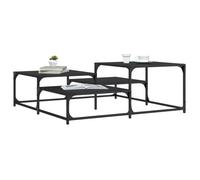 vidaXL Table basse noir 107x107x40 cm bois d'ingénierie 837752