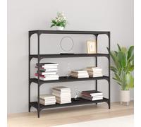 Vidaxl Table Basse Noir 110x50x40 Cm Bois Massif De Pin Marron