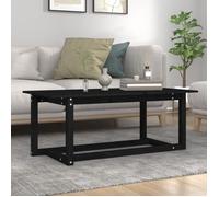 vidaXL Table basse Noir 110x55x45 cm Bois massif de pin 822171