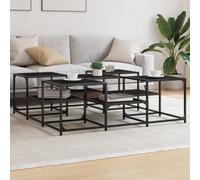 Vidaxl Table Basse Noir 121x121x40cm Bois D'ingénierie Marron