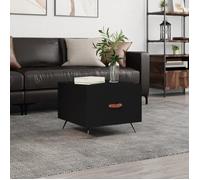 vidaXL Table basse Noir 50x50x40 cm Bois d'ingénierie 829334