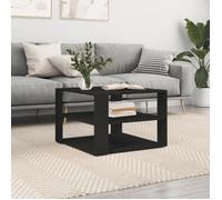 vidaXL Table basse noir 59,5x59,5x40 cm bois d'ingénierie 834246