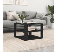 vidaXL Table basse noir 59,5x59,5x40 cm bois d'ingénierie 834246