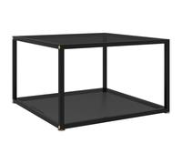 Vidaxl Table Basse Noir 60x60x35 Cm Verre Trempé Noir