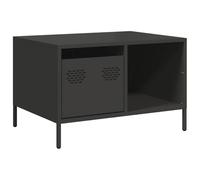 vidaXL Table basse 851280 – 68,5x50x43,5 cm – Acier laminé à froid – Noir