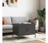 vidaXL Table basse noir 68x50x50,5 cm acier laminé à froid