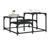 Vidaxl Table Basse Noir 68x68x40 Cm Bois D'ingénierie Marron