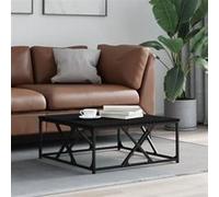 Vidaxl Table Basse Noir 70x70x30 Cm Bois D'ingénierie Marron