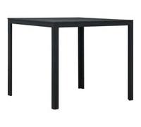 vidaXL Table basse Noir 78x78x74 cm PEHD Aspect de bois Noir G