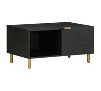 vidaXL Table basse Noir 80x50x40 cm Bois d'ingénierie, table latérale, table de salon, table d'accent, bout de canapé, table 4017652