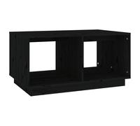 814438 vidaXL Table basse Noir 80x50x40 cm Bois massif de pin