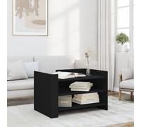 Vidaxl Table Basse Noir 80x50x50 Cm Bois D'ingénierie Marron