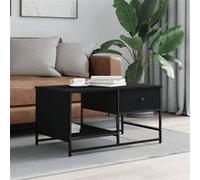 vidaXL Table basse noir 85,5x51x45 cm bois d'ingénierie835339 Noir G