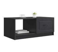 vidaXL Table Basse Noir 90 x 50 x 37 cm Bois d'ingénierie, Table Basse rectangulaire Vintage Chic, Rangement spacieux pour Salon, Meuble décoratif en Bois
