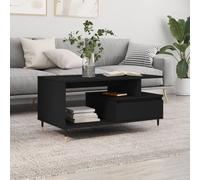 Vidaxl Table Basse Noir 90x49x45 Cm Bois D'ingénierie Marron