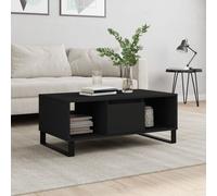 Vidaxl Table Basse Noir 90x50x36,5 Cm Bois D'ingénierie Multicolore