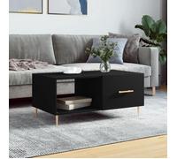 Vidaxl Table Basse Noir 90x50x40 Cm Bois D'ingénierie Marron