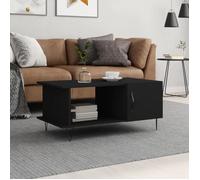 Vidaxl Table Basse Noir 90x50x40 Cm Bois D'ingénierie Marron