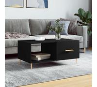 Vidaxl Table Basse Noir 90x50x40 Cm Bois D'ingénierie Marron