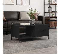 Vidaxl Table Basse Noir 90x50x40 Cm Bois D'ingénierie Marron