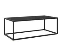Vidaxl Table Basse Noir Avec Verre Noir 100x50x35 Cm Noir