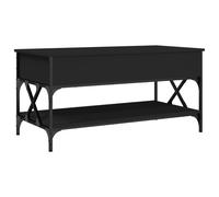 Vidaxl Table Basse Noir 100x50x50 Cm Bois D'ingénierie Et Métal Multicolore