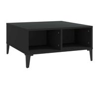vidaXL Table basse noire 60x60x30 cm Bois composite