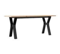 vidaXL Table basse piètement en Y 110x40x45 cm pin massif & acier