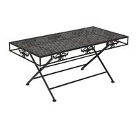 vidaXL Table basse pliante Style vintage Métal 100 x 50 x 45 cm Noir