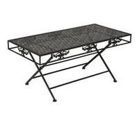 vidaXL Table basse pliante Style vintage Métal 100 x 50 x 45 cm Noir