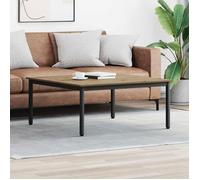 VidaXL Table basse rectangulaire 100 x 100 x 45 cm chêne artisan - bois d'ingénierie & métal
