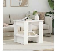 VidaXL Table basse rectangulaire blanche 51 x 50 x 50 cm - Bois d'ingénierie