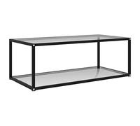 vidaXL Table Basse Rectangulaire Contemporaine Transparent 100x50x35 cm Verre Trempé