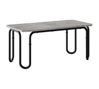 vidaXL Table basse rectangulaire moderne pour salon, cuisine, salle à manger, intérieur et extérieur 79,5 x 40 x 36 cm Gris béton