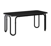 vidaXL Table basse rectangulaire moderne pour salon, cuisine, salle à manger, intérieur et extérieur Noir 79,5 x 40 x 36 cm
